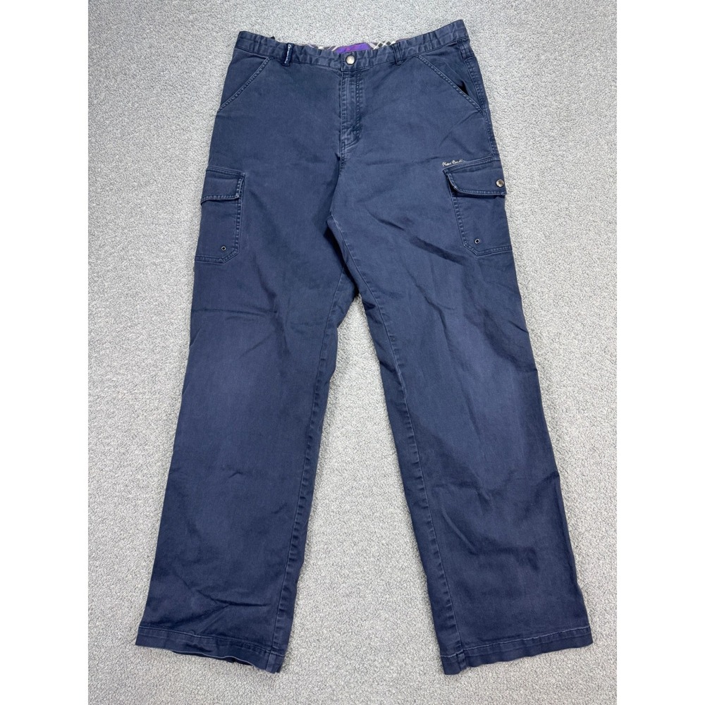 Pierre Cardin Paris Cargo Pants Men's 30x29 Blue Straight Leg Utility Trousers